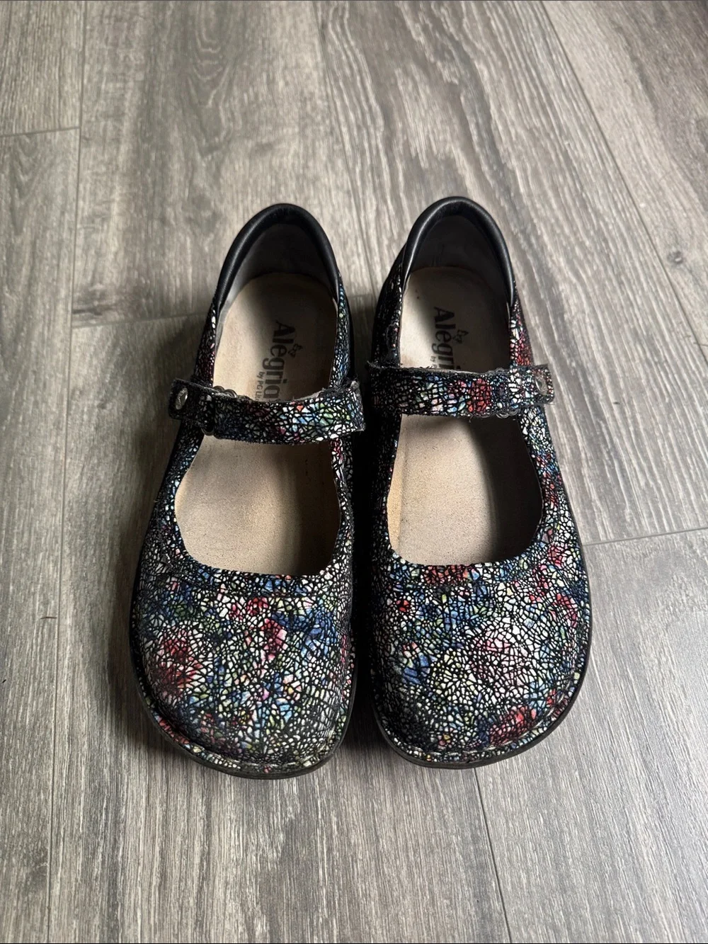 Alegria Shoes sandals size 9- 39 Black Multicolor